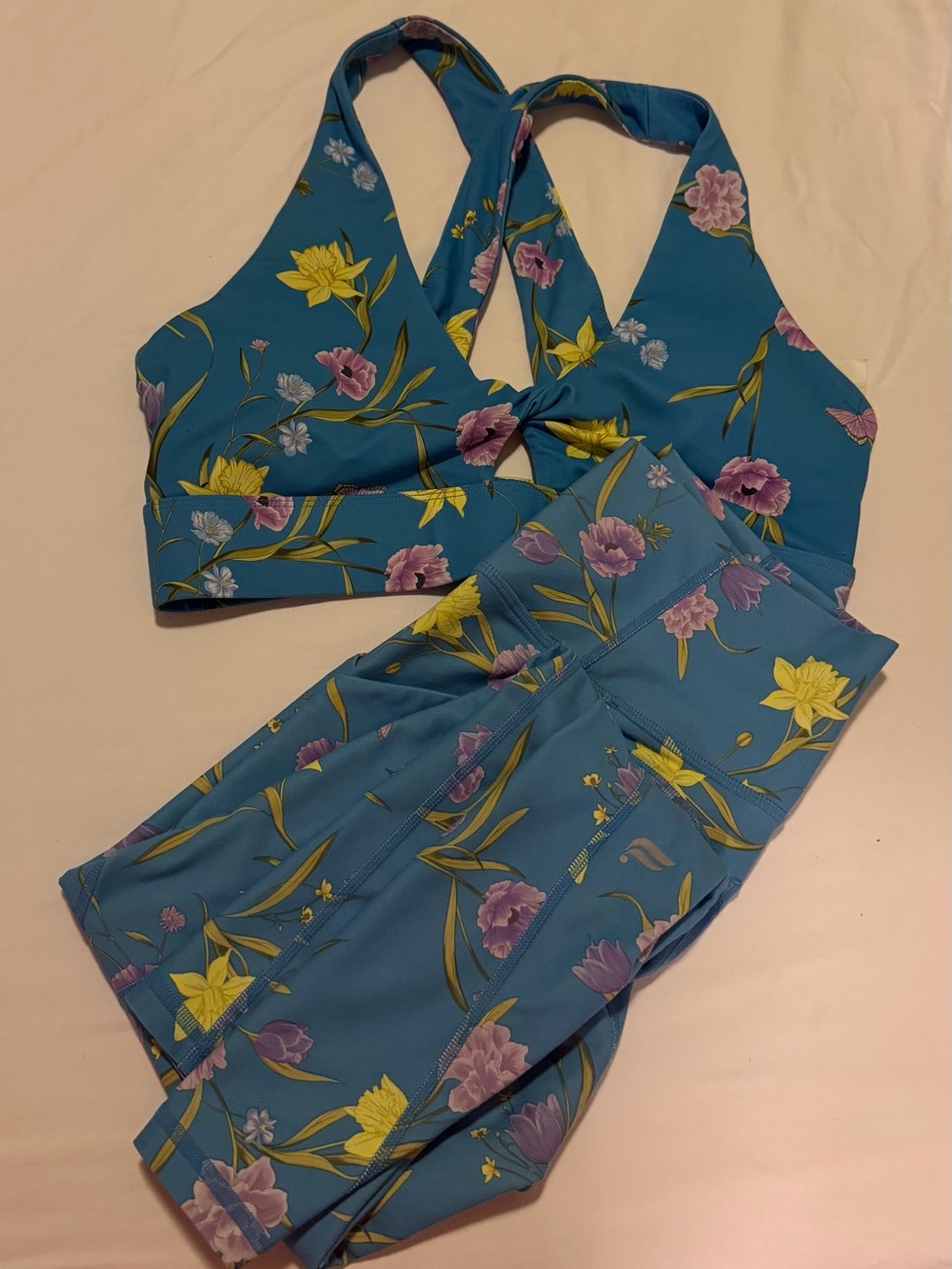 Fabletics Teal Floral Set